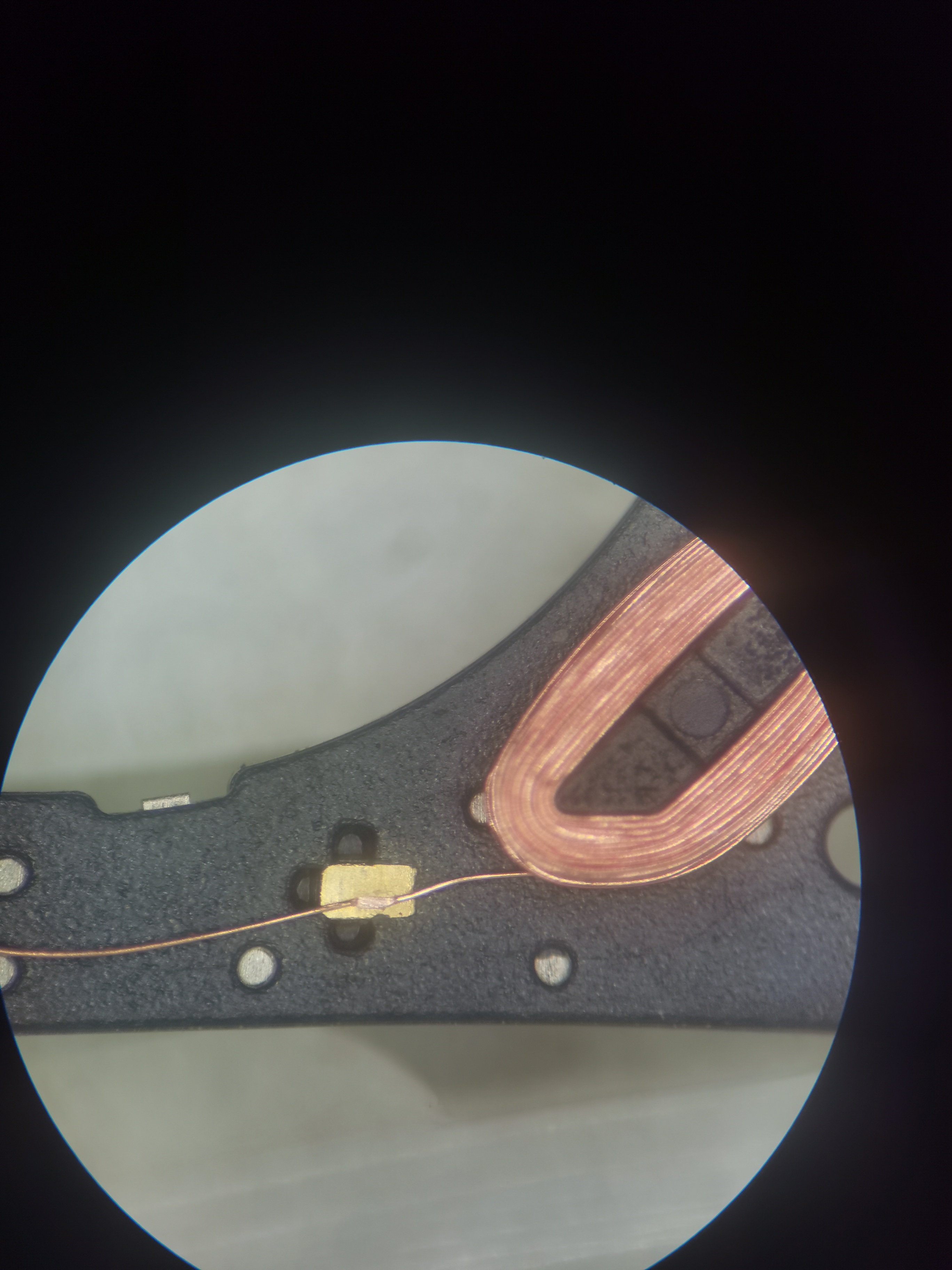 充电线圈漆包线热压焊接工艺样品