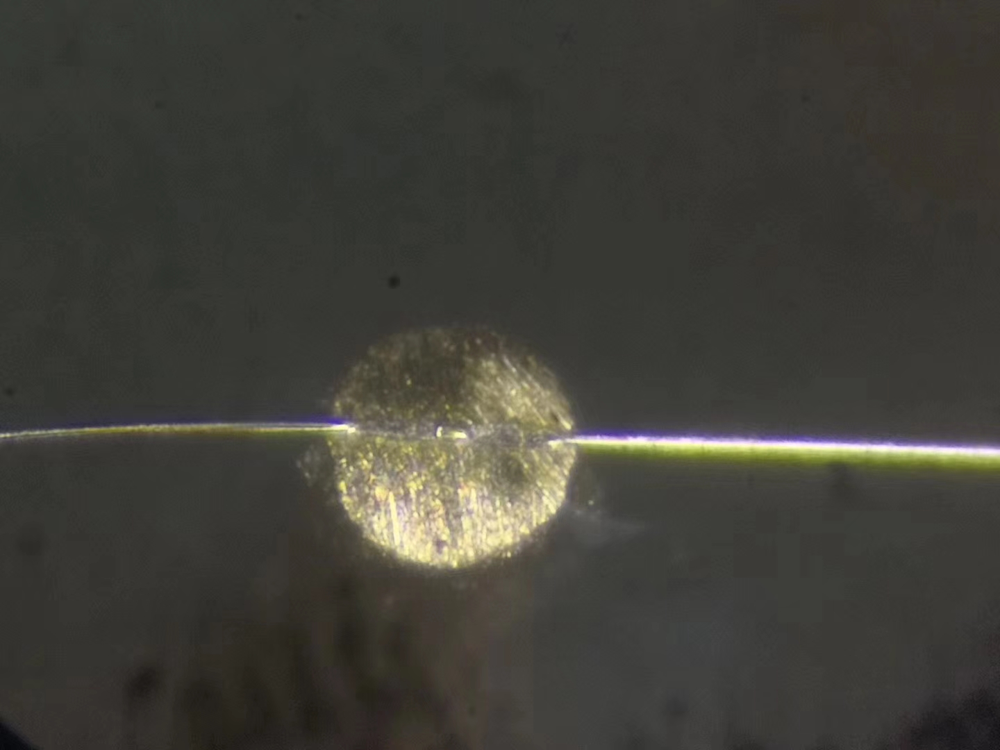 超细金属线材焊接CCD可视化焊接工艺样品